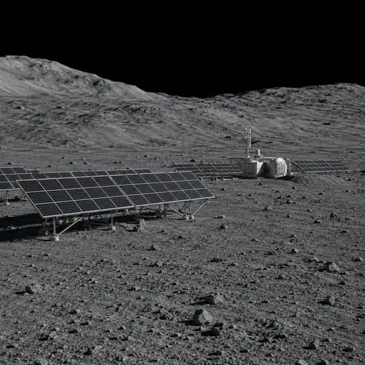 A lunar solar array